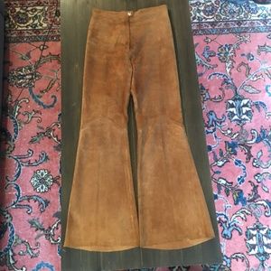 Lucy Claire Vintage Suede Flare Pants Size 8